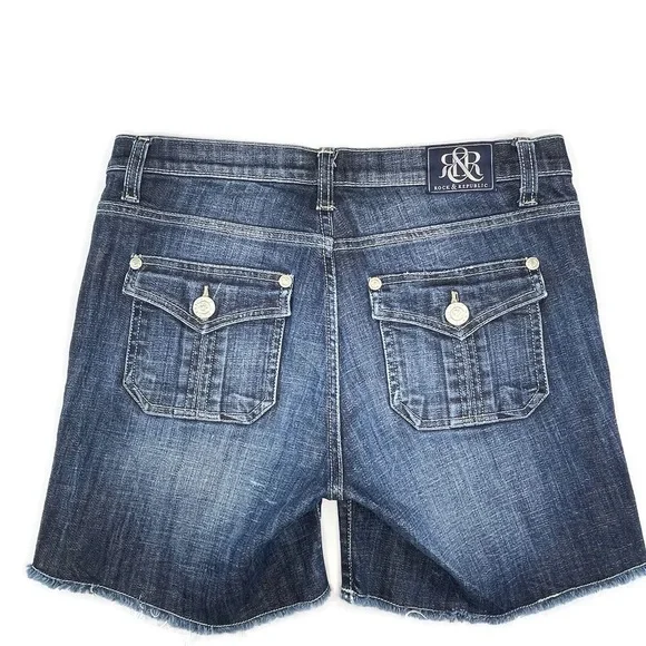 Rock & Republic Stinger Denim Shorts Size 8 - Picture 2 of 7